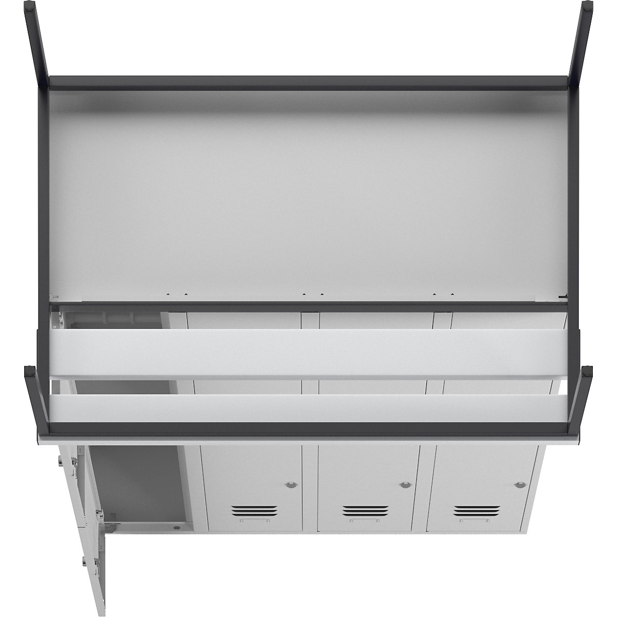 Vestiar cu două niveluri Berlin 2 cu bancă – Wolf (Imagine produs 6)-5