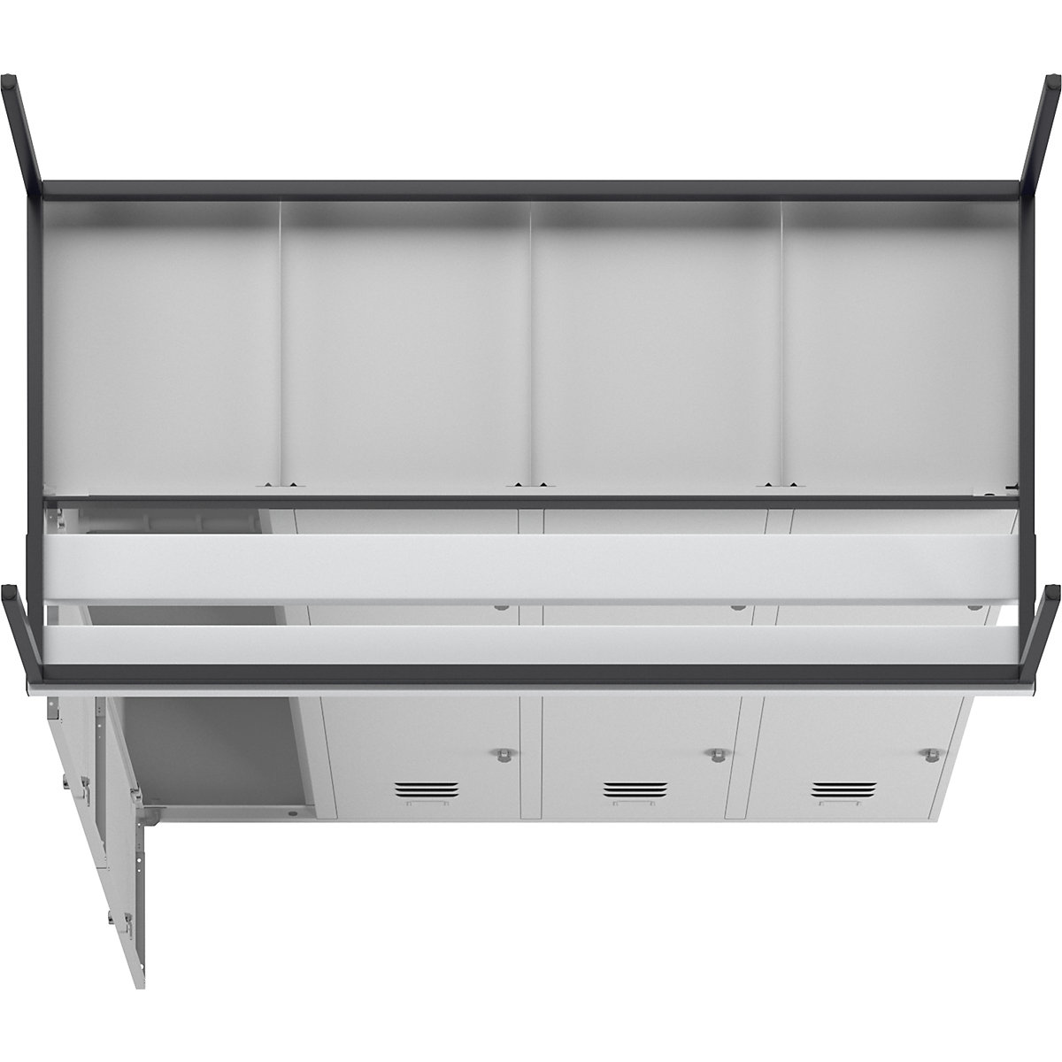 Vestiar cu două niveluri Berlin 2 cu bancă – Wolf (Imagine produs 6)-5