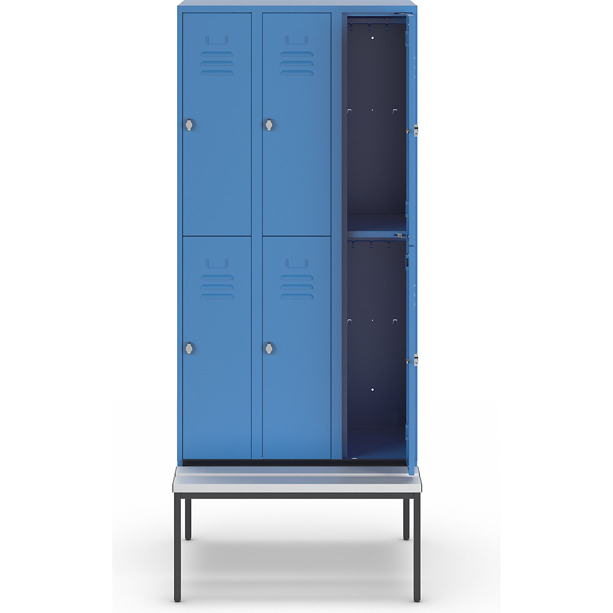Vestiar cu două niveluri Berlin 2 cu bancă – Wolf (Imagine produs 2)-1