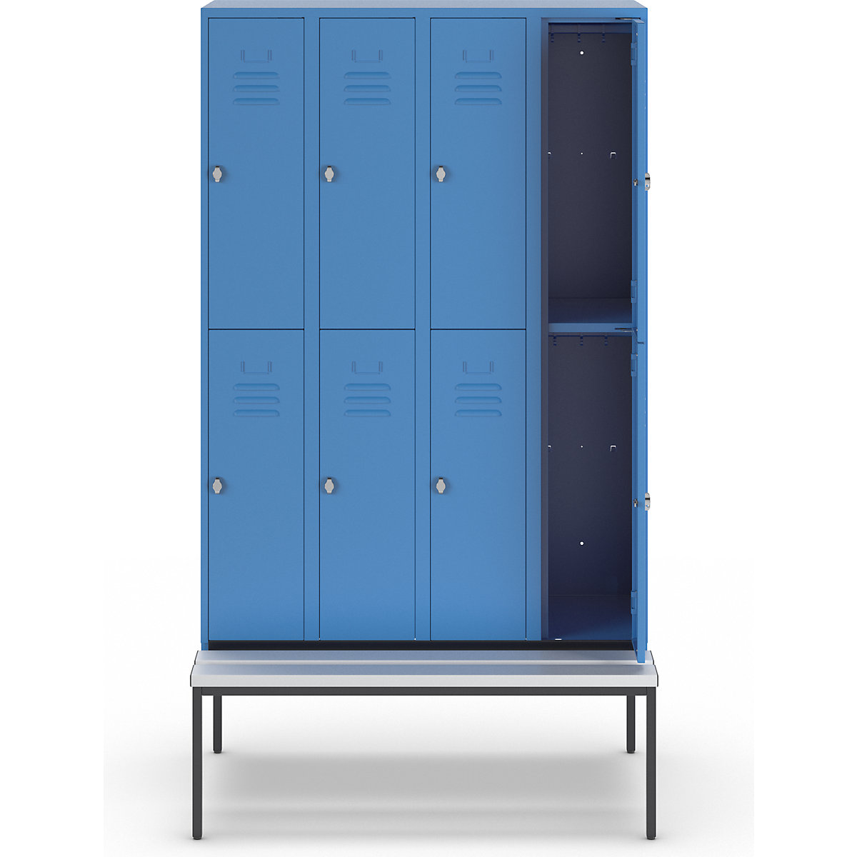 Vestiar cu două niveluri Berlin 2 cu bancă – Wolf (Imagine produs 2)-1