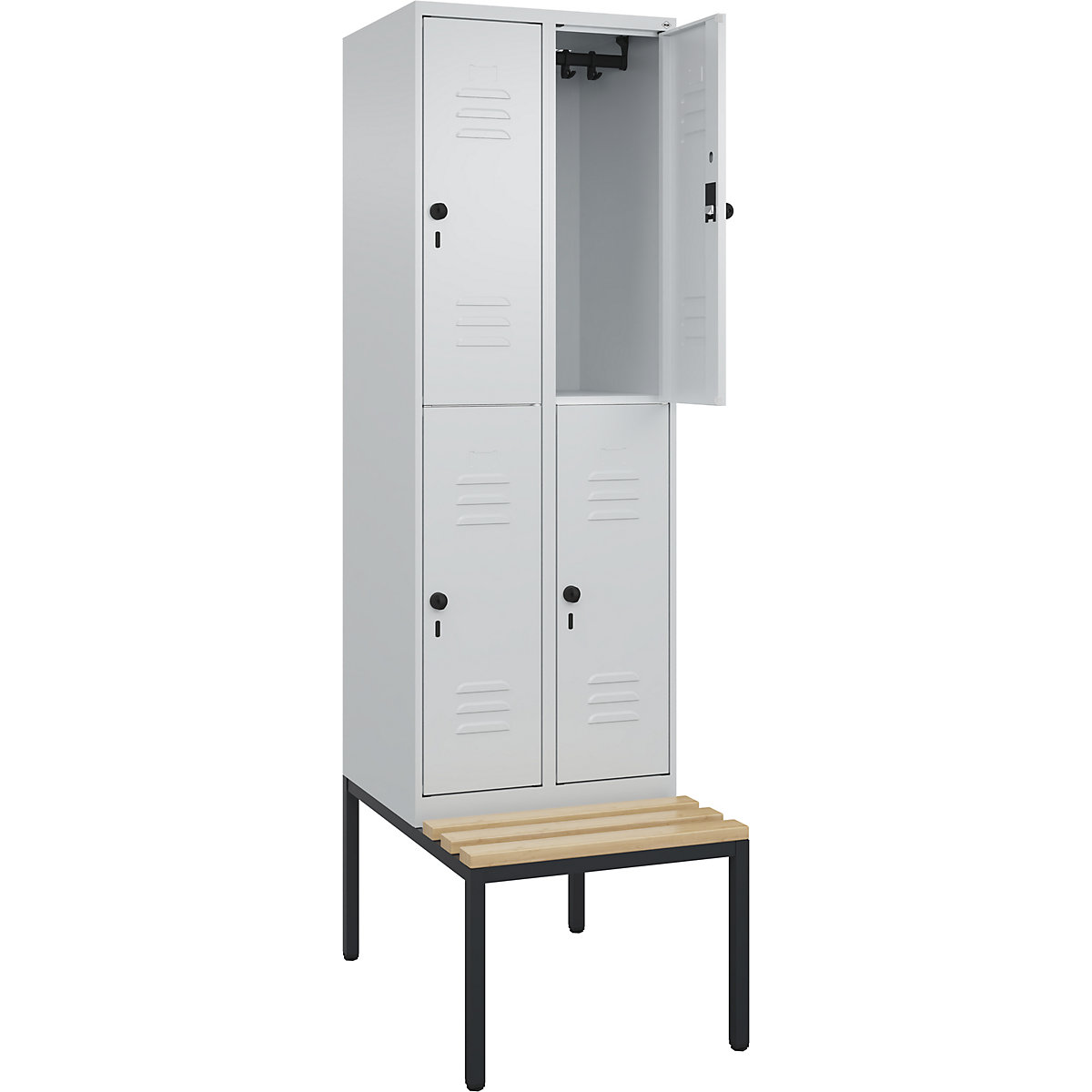 Vestiar cu două niveluri Classic PLUS cu bancă – C+P (Imagine produs 2)-1