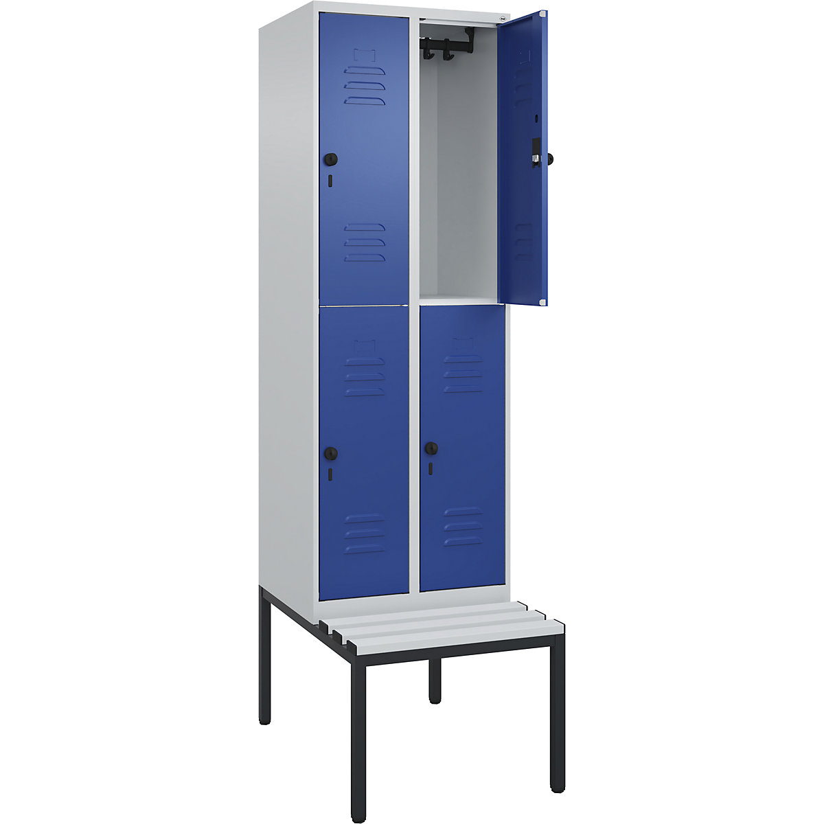 Vestiar cu două niveluri Classic PLUS cu bancă – C+P (Imagine produs 3)-2