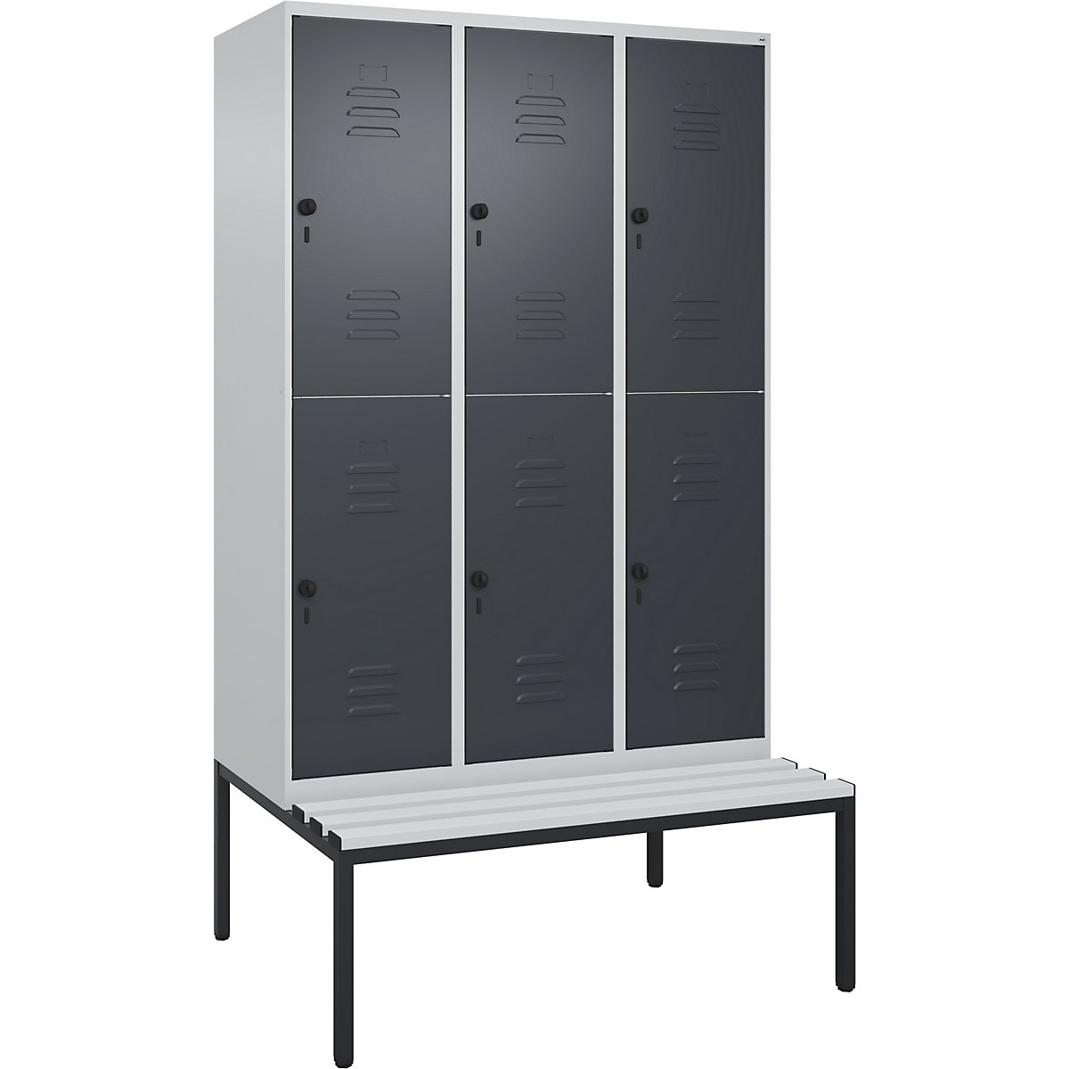 Vestiar cu două niveluri Classic PLUS cu bancă – C+P (Imagine produs 2)-1