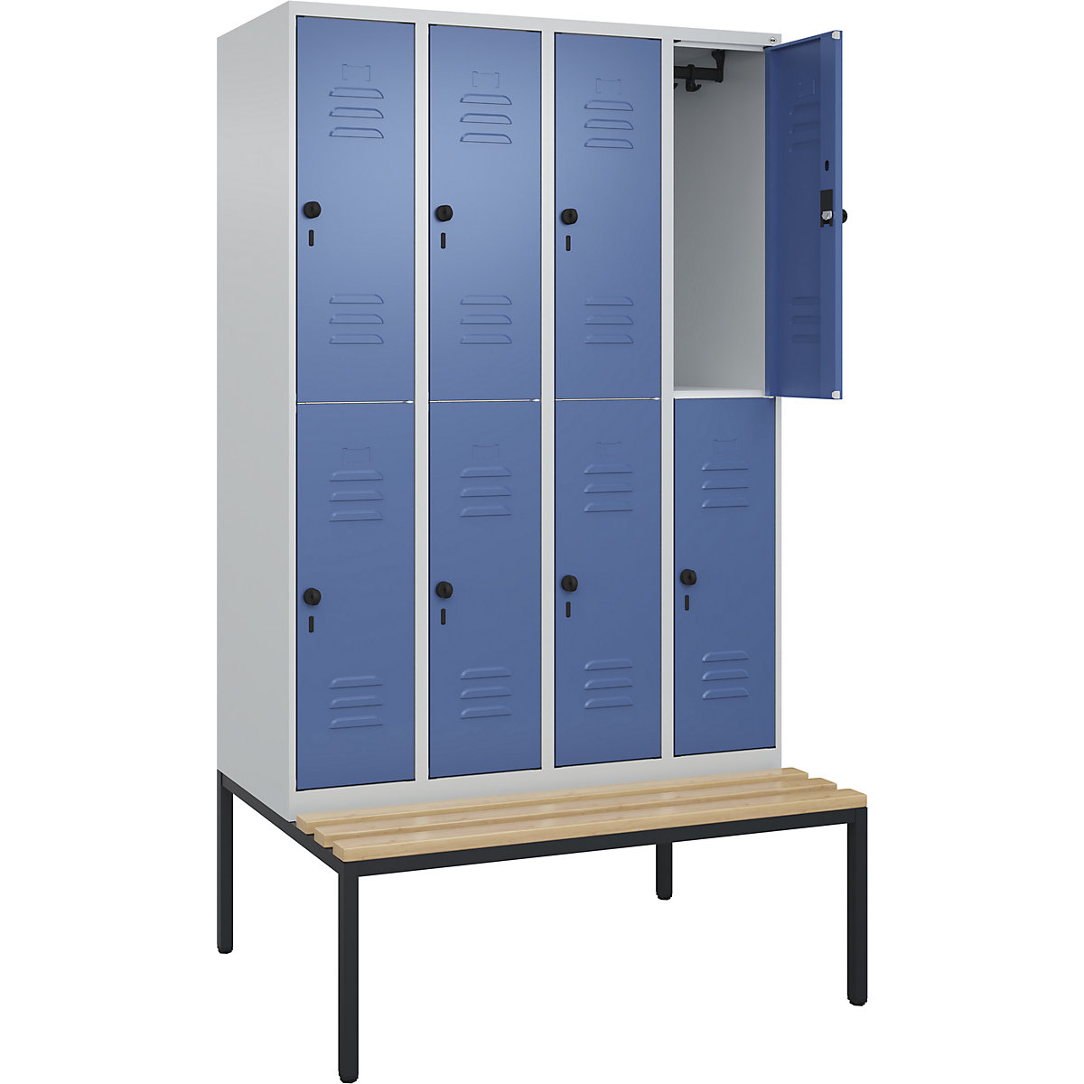 Vestiar cu două niveluri Classic PLUS cu bancă – C+P (Imagine produs 3)-2