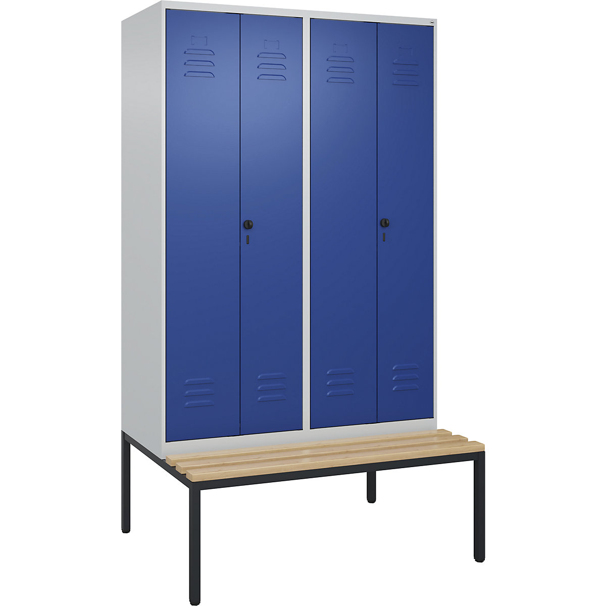 Vestiar pentru haine curate și murdare Classic PLUS cu bancă – C+P (Imagine produs 2)-1