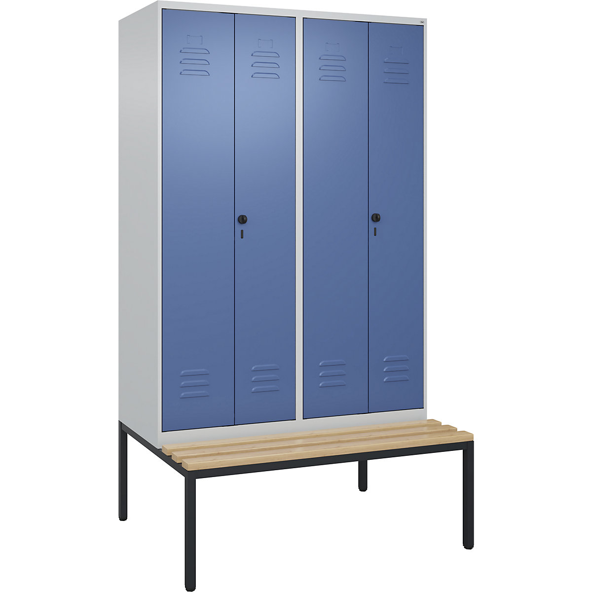 Vestiar pentru haine curate și murdare Classic PLUS cu bancă – C+P (Imagine produs 3)-2