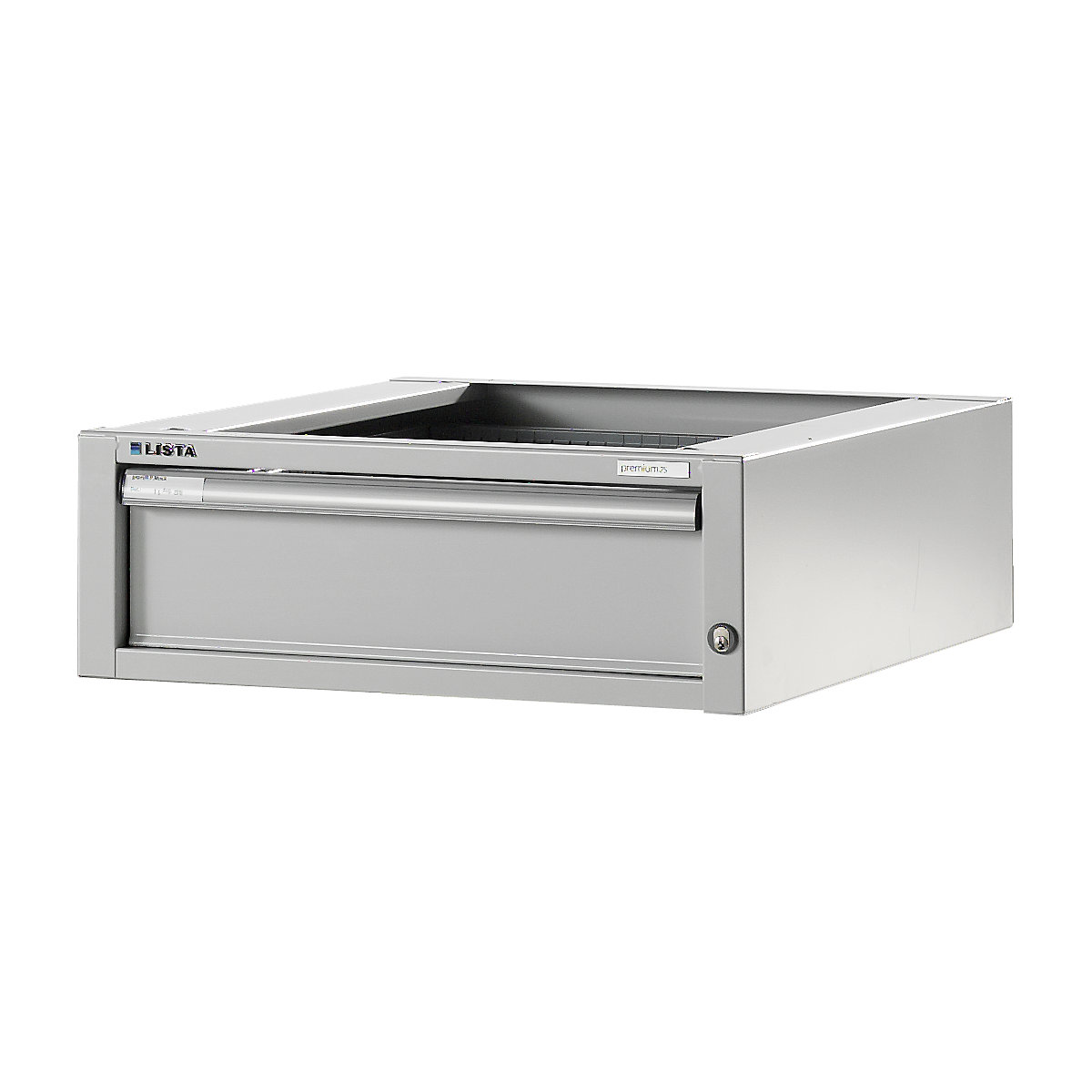 Sistem modular pentru banc de lucru, dulap inferior – LISTA, înălțime 204 mm, 1 sertar, gri deschis-6
