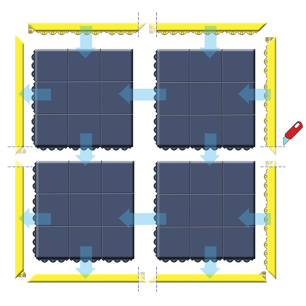 Cushion Ease Solid™ plug-in system, ESD NITRILE FR – NOTRAX (Product illustration 2)-1