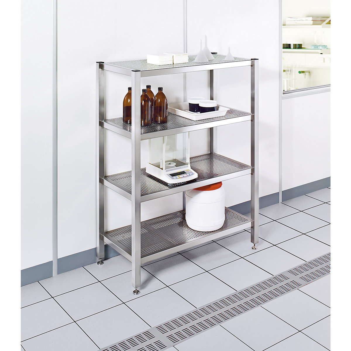 Cleanroom shelf unit