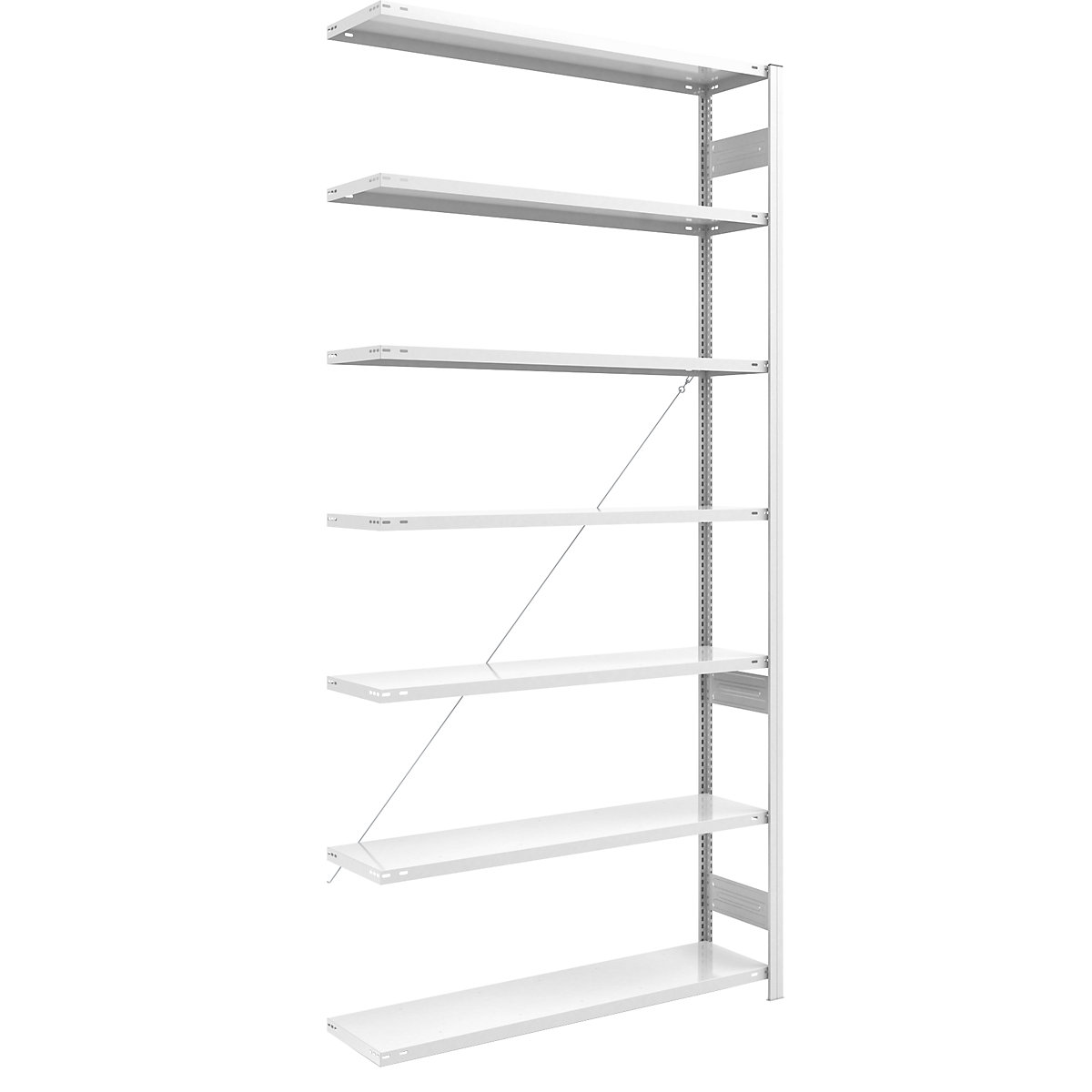 ESD boltless shelving unit – eurokraft pro, shelf unit height 3000 mm, extension shelf unit, shelf WxD 1300 x 400 mm