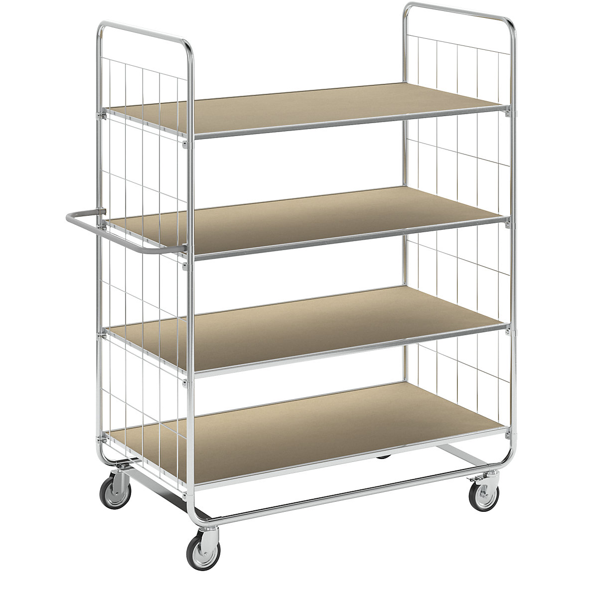 ESD shelf truck, with 4 shelves – Kongamek, 4 castors, 2 with stops, LxWxH 945 x 470 x 1120 mm, 2+ items-17