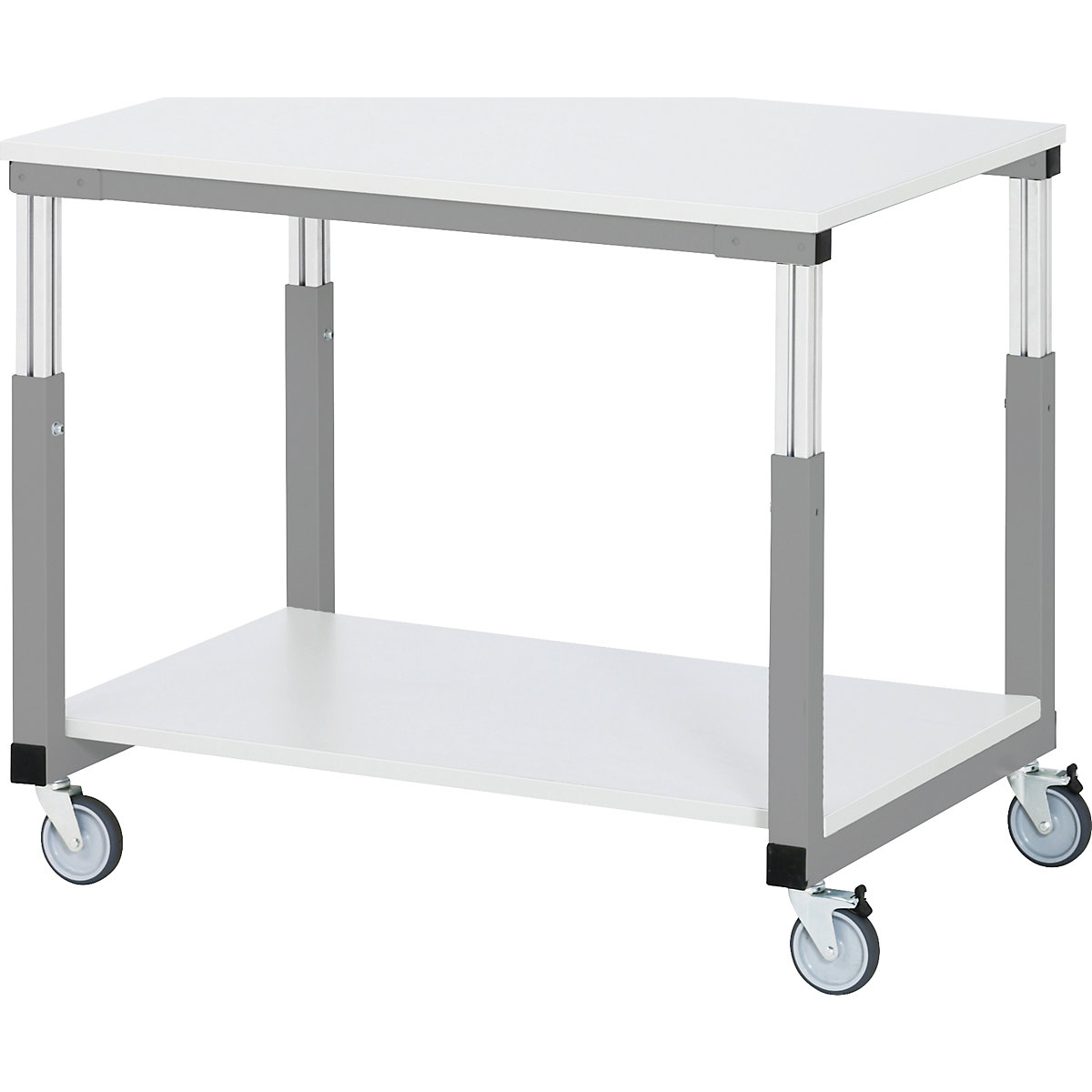 RAU – ESD table trolley, melamine panel, LxW 1000 x 700 mm
