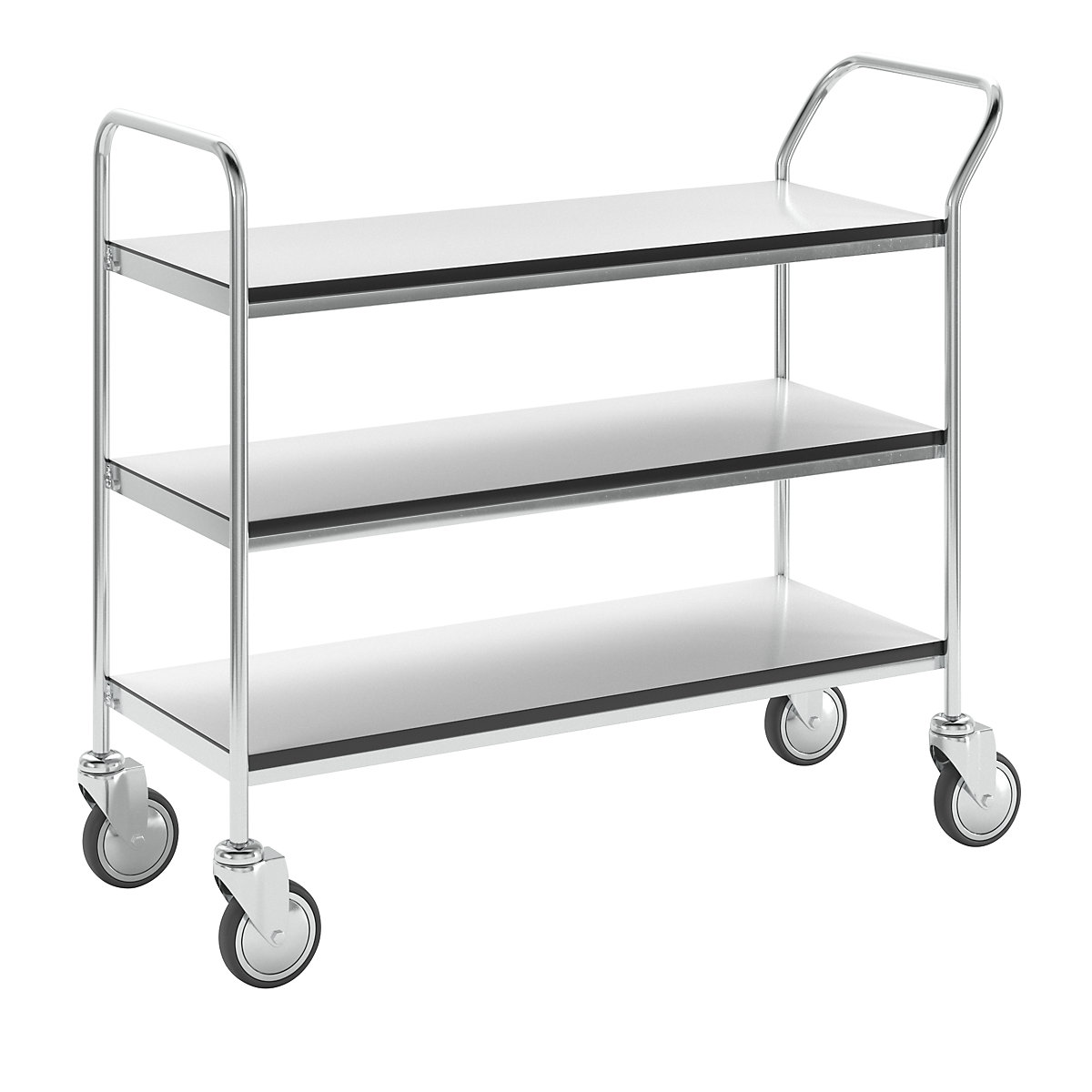 ESD table trolley – HelgeNyberg, LxWxH 1140 x 460 x 980 mm, 3 shelves-3