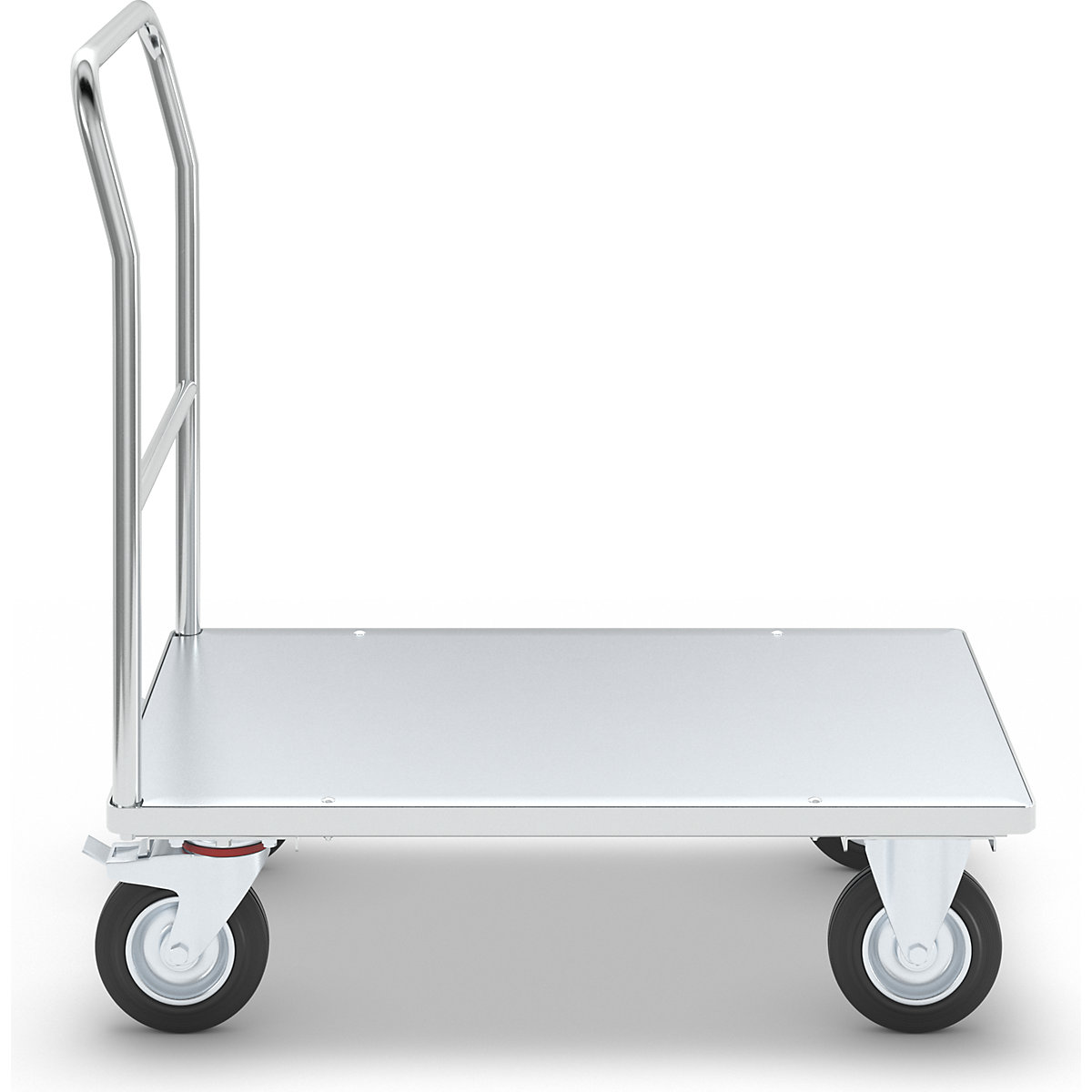 Platform truck, zinc plated – eurokraft pro (Product illustration 5)-4