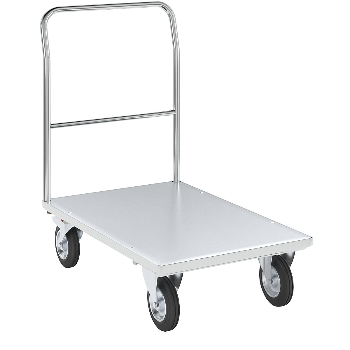 Platform truck, zinc plated – eurokraft pro (Product illustration 3)-2