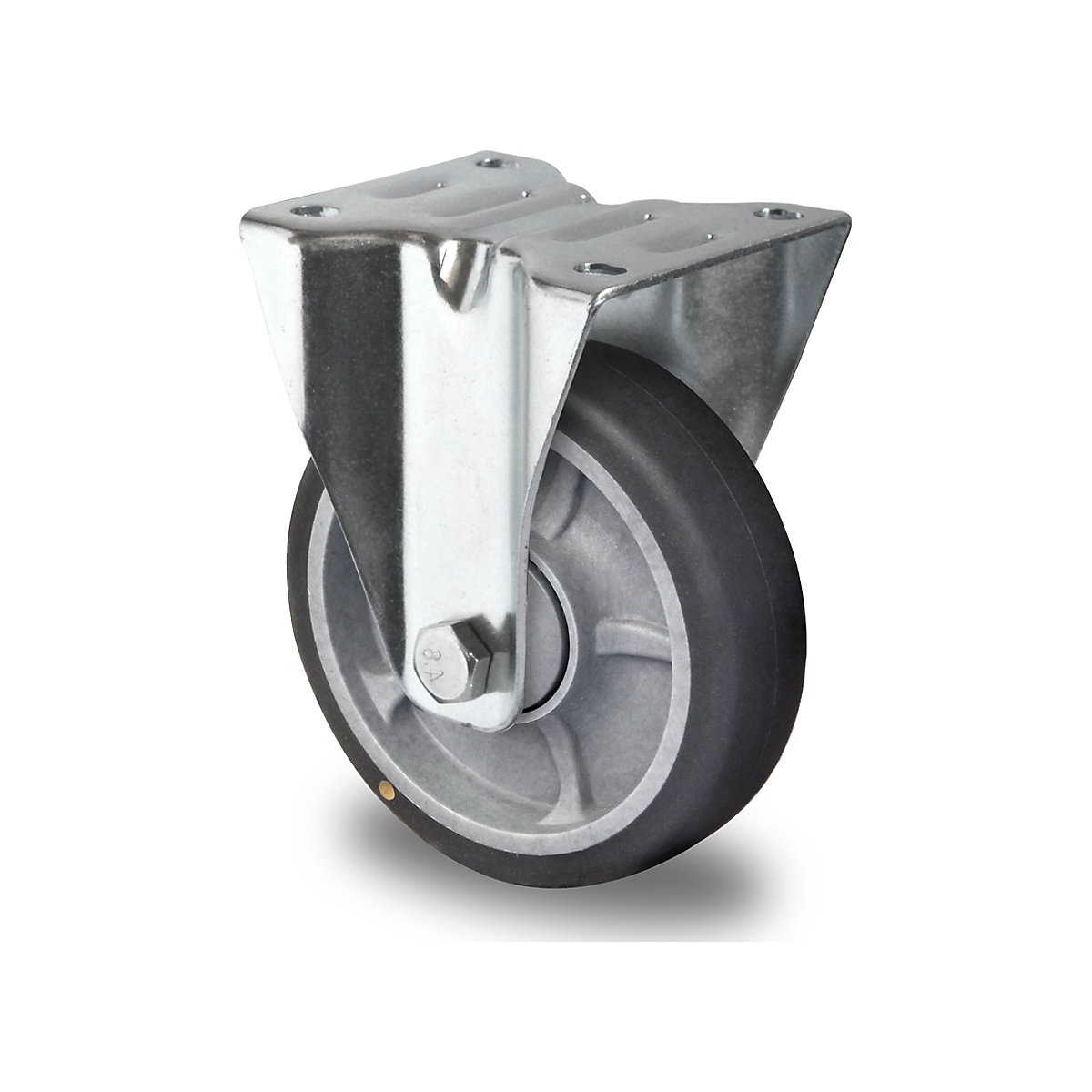 EUROKRAFTbasic – TPE tyres on PP rim, ESD, 2+ items, wheel Ø x width 125 x 35 mm, fixed castor