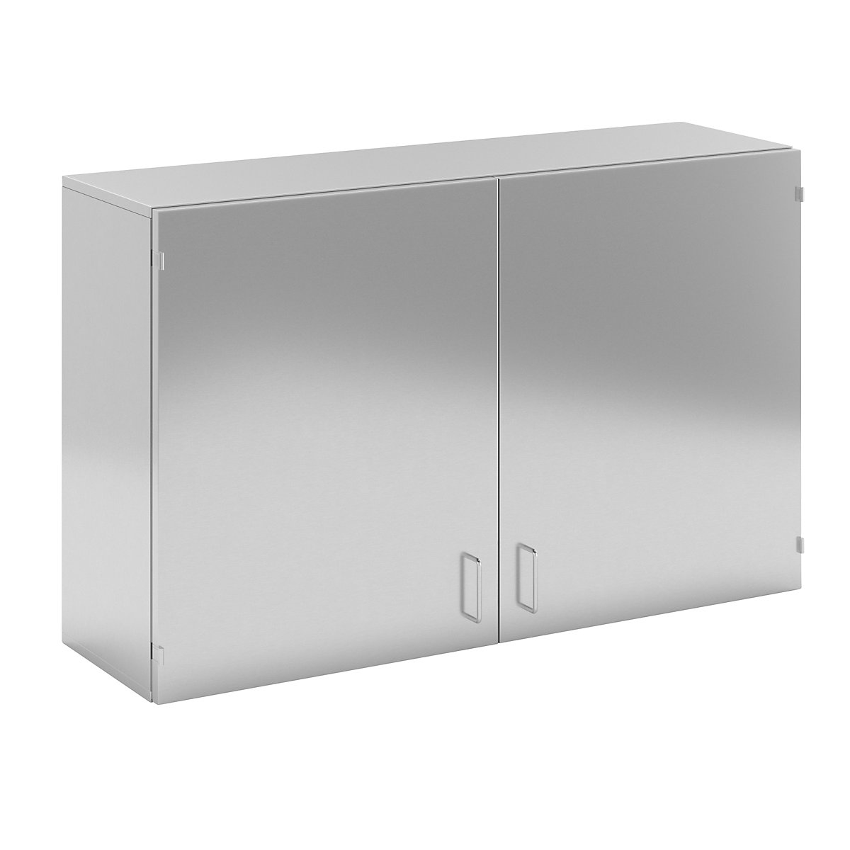 Cleanroom wall mounted cupboard made of stainless steel, 2 hinged doors, width 1200 mm-10