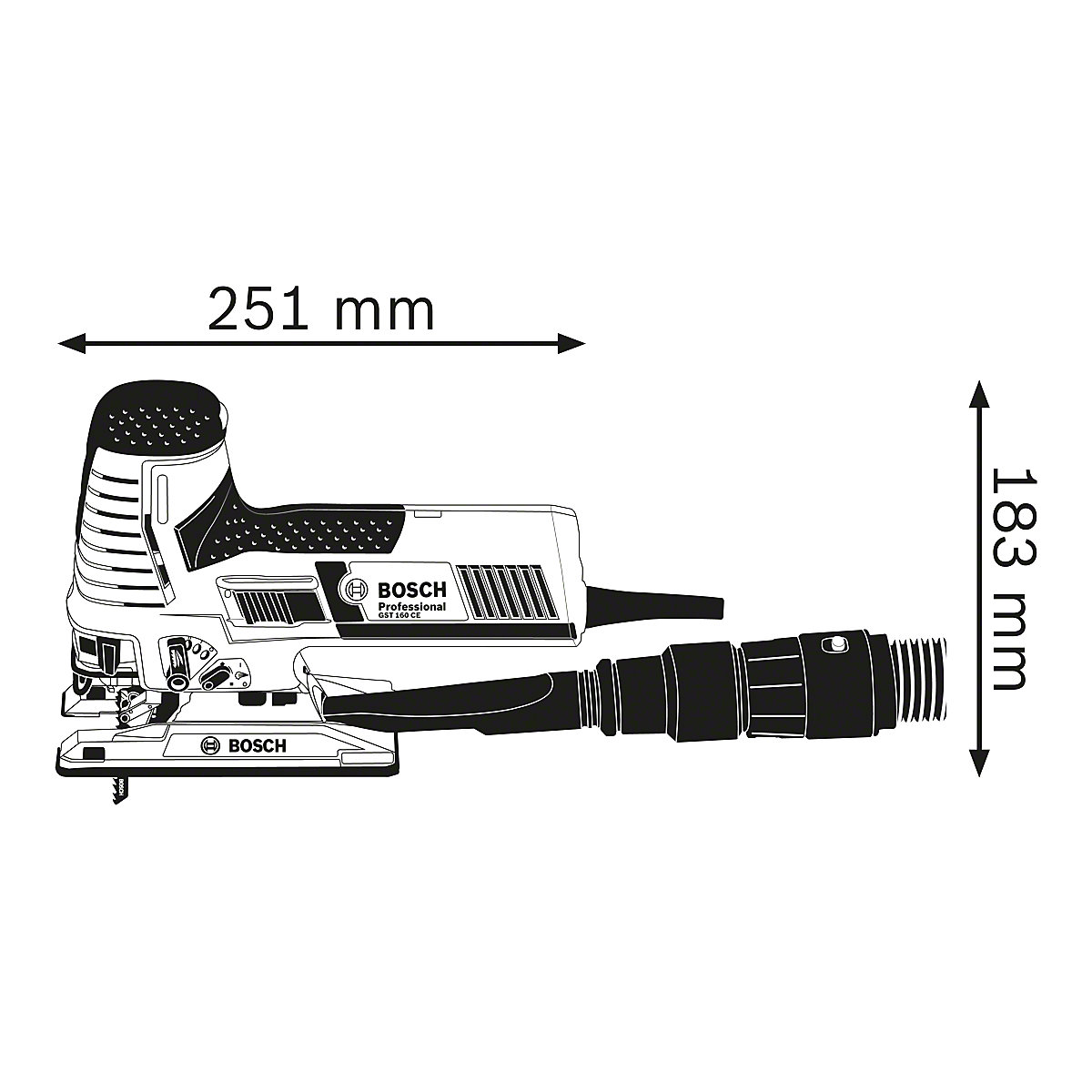 Děrovka GST 160 CE Professional – Bosch (Obrázek výrobku 6)-5