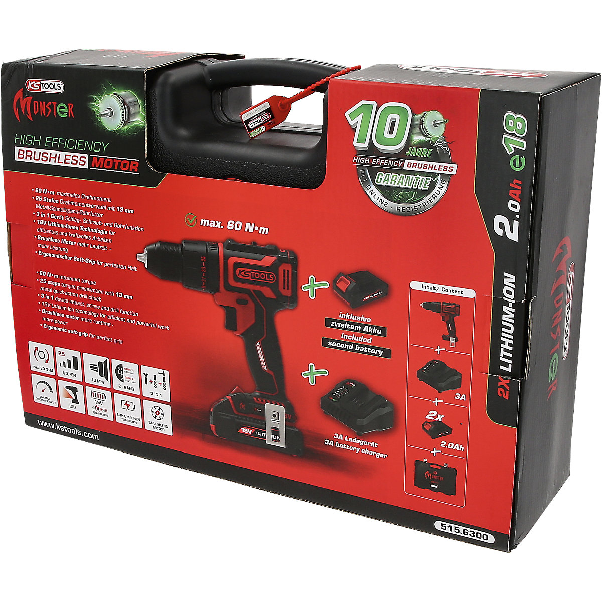 Akku-Schlag-Bohr-Schrauber-SET 4teilig Brushless KS Tools (Produktabbildung 10)-9