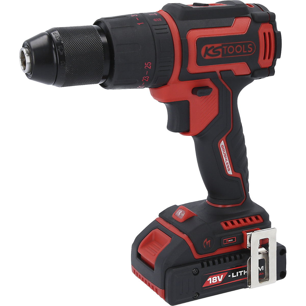 Akku-Schlag-Bohr-Schrauber-SET 4teilig Brushless KS Tools (Produktabbildung 3)-2
