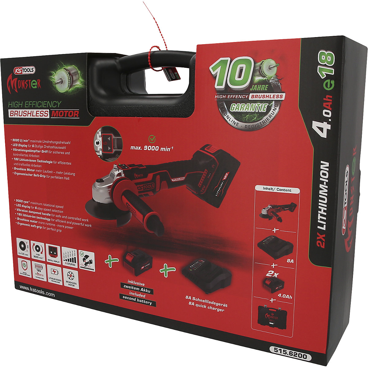 Akku-Winkelschleifer-SET 4teilig KS Tools (Produktabbildung 5)-4