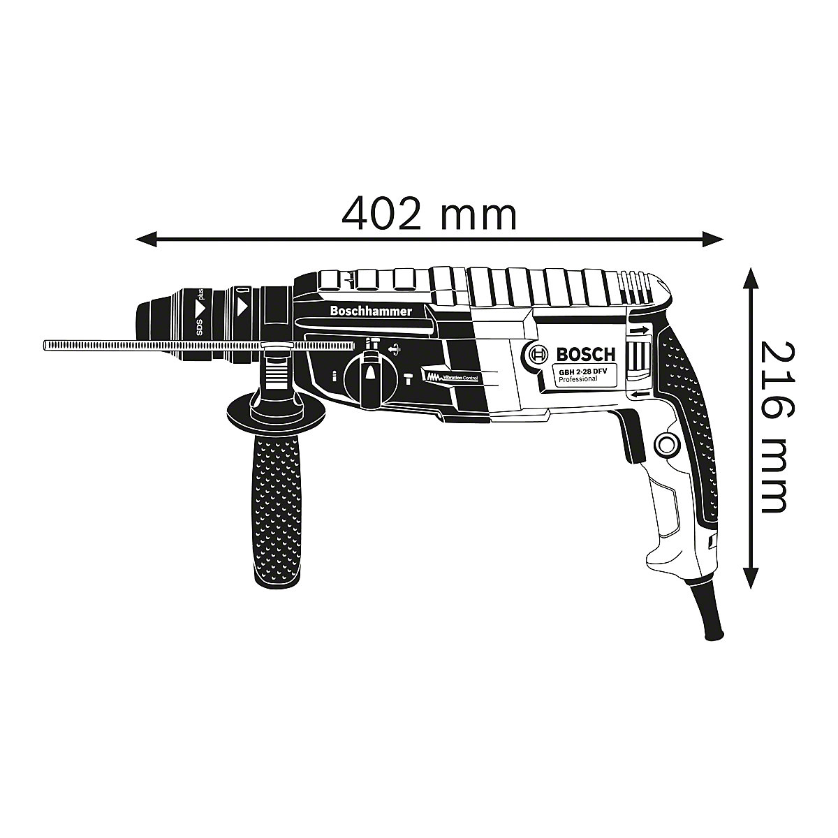 Bohrhammer GBH 2-28 F SDS plus Professional Bosch (Produktabbildung 7)-6