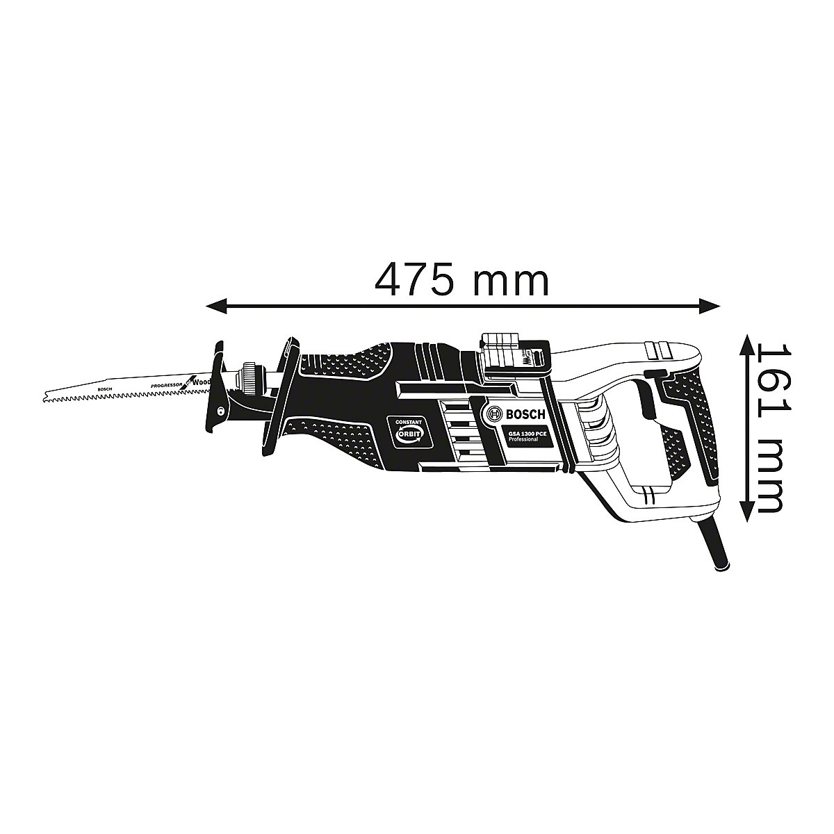Säbelsäge GSA 1300 PCE Professional Bosch (Produktabbildung 5)-4