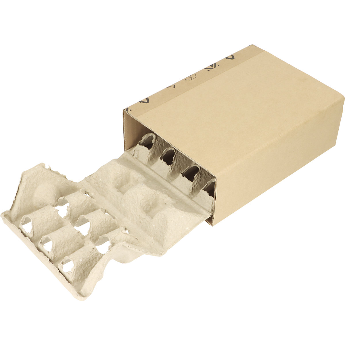 Emballage à fixation L-Box – terra, marron, Basic, L x l x h ext. 277 x 162 x 85 mm, lot de 30-1