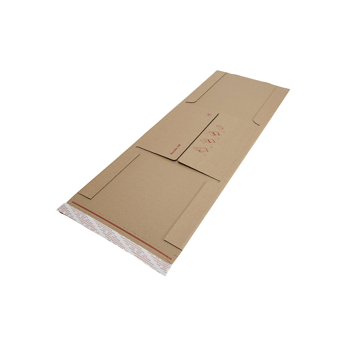 Emballage pour livre Variofix – flow, fermeture autocollante, marron, L x l 315 x 315 mm, hauteur de remplissage 0 – 80 mm, à partir de 100 pièces-1
