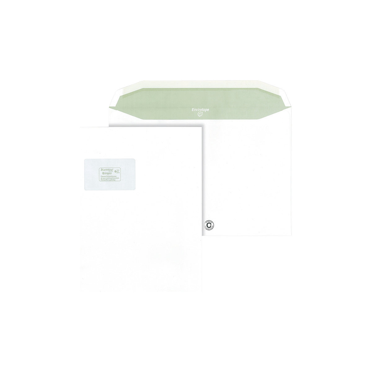 Enveloppes Envirelope® – terra, blanc, avec fenêtre, format C4, lot de 500-1