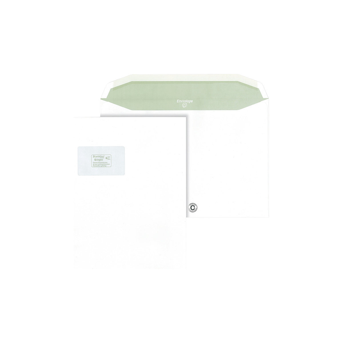Enveloppes Envirelope® – ratioform terra, blanc, format C4, avec fenêtre, lot de 500-1