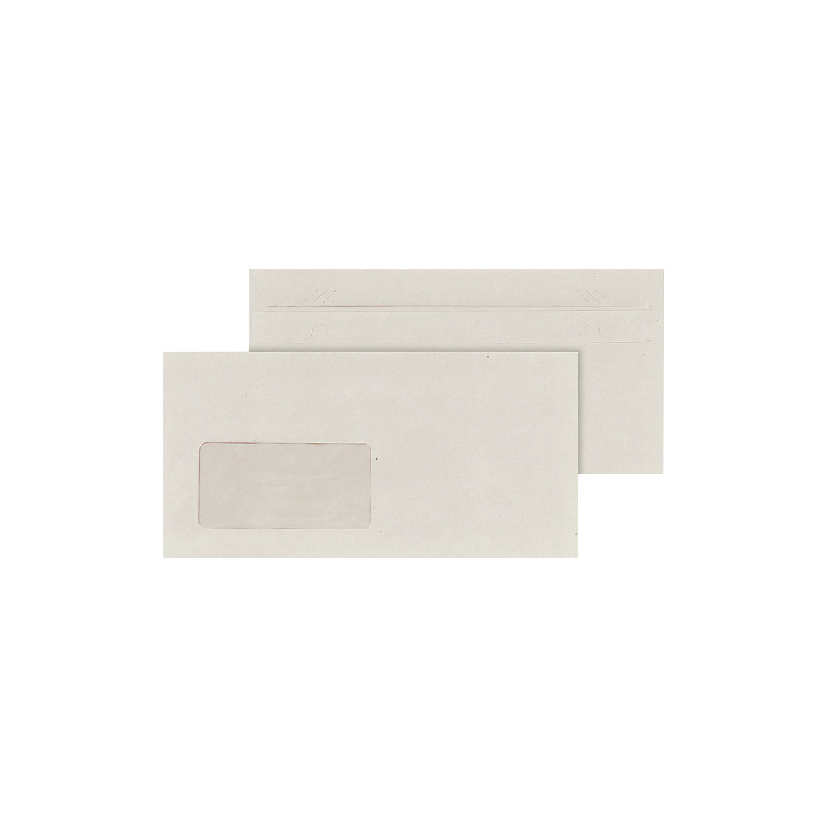 Enveloppes – eurokraft basic, papier recyclé, avec fenêtre, format longitudinal, lot de 1000-2