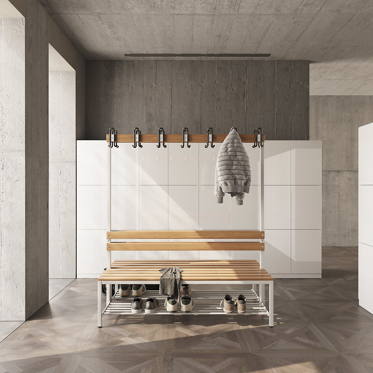 Estante para zapatos para banco para vestuarios eurokraft basic (Imagen del producto 2)-1
