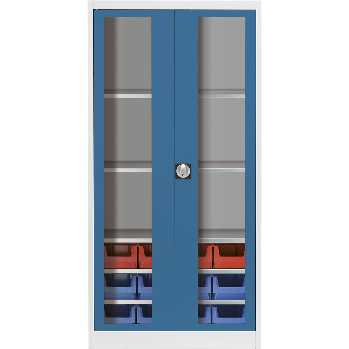 Armário de portas de batentes com janela de visualização – mauser