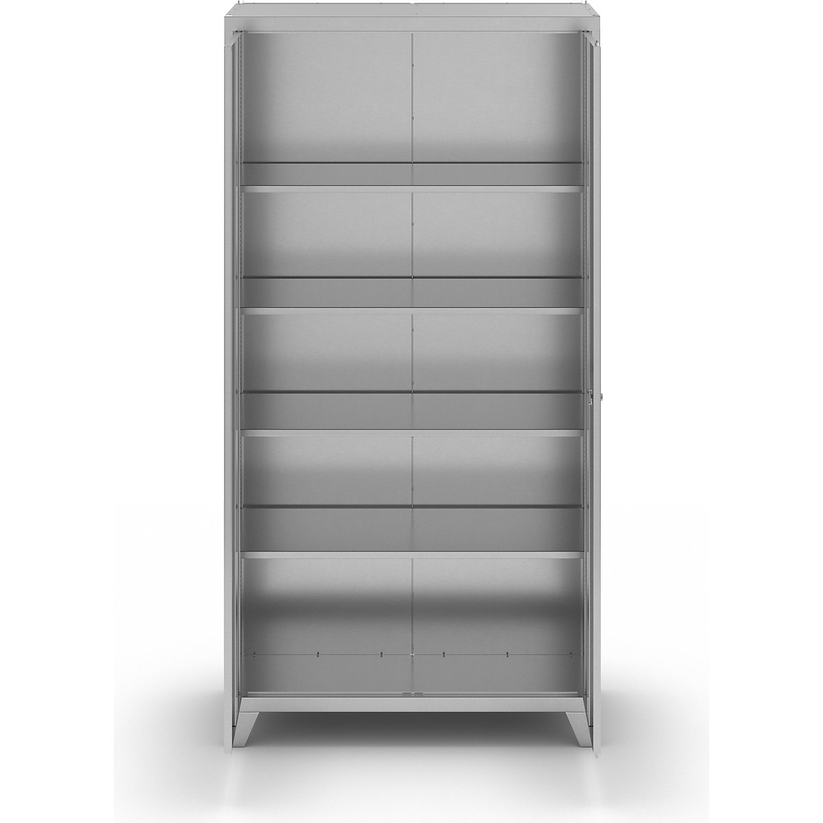 Armário de portas de batente em aço inoxidável com pés (Imagem do produto 2)-1