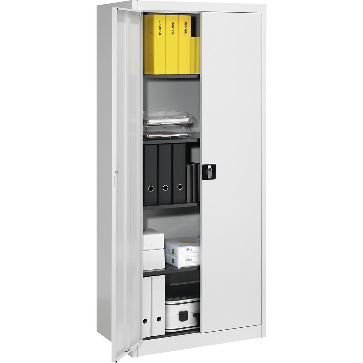 Armário de portas de batente, AxL exterior 1950 x 950 mm – mauser