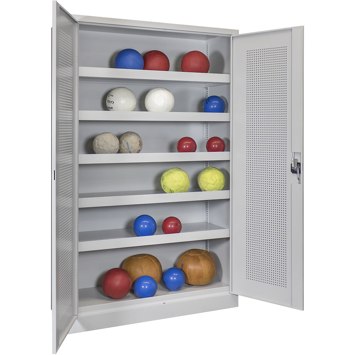 Armário de portas de batente para bolas, altura 1950 mm – Pavoy