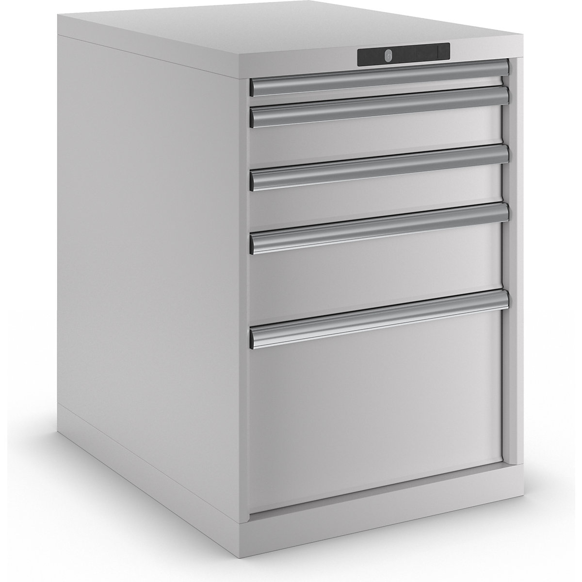 Armário de gavetas, chapa de aço – LISTA