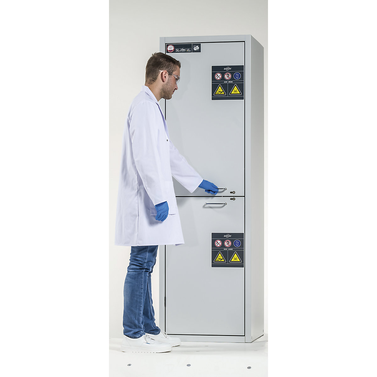 Armário alto de segurança para ácidos e soluções alcalinas – asecos (Imagem do produto 3)-2