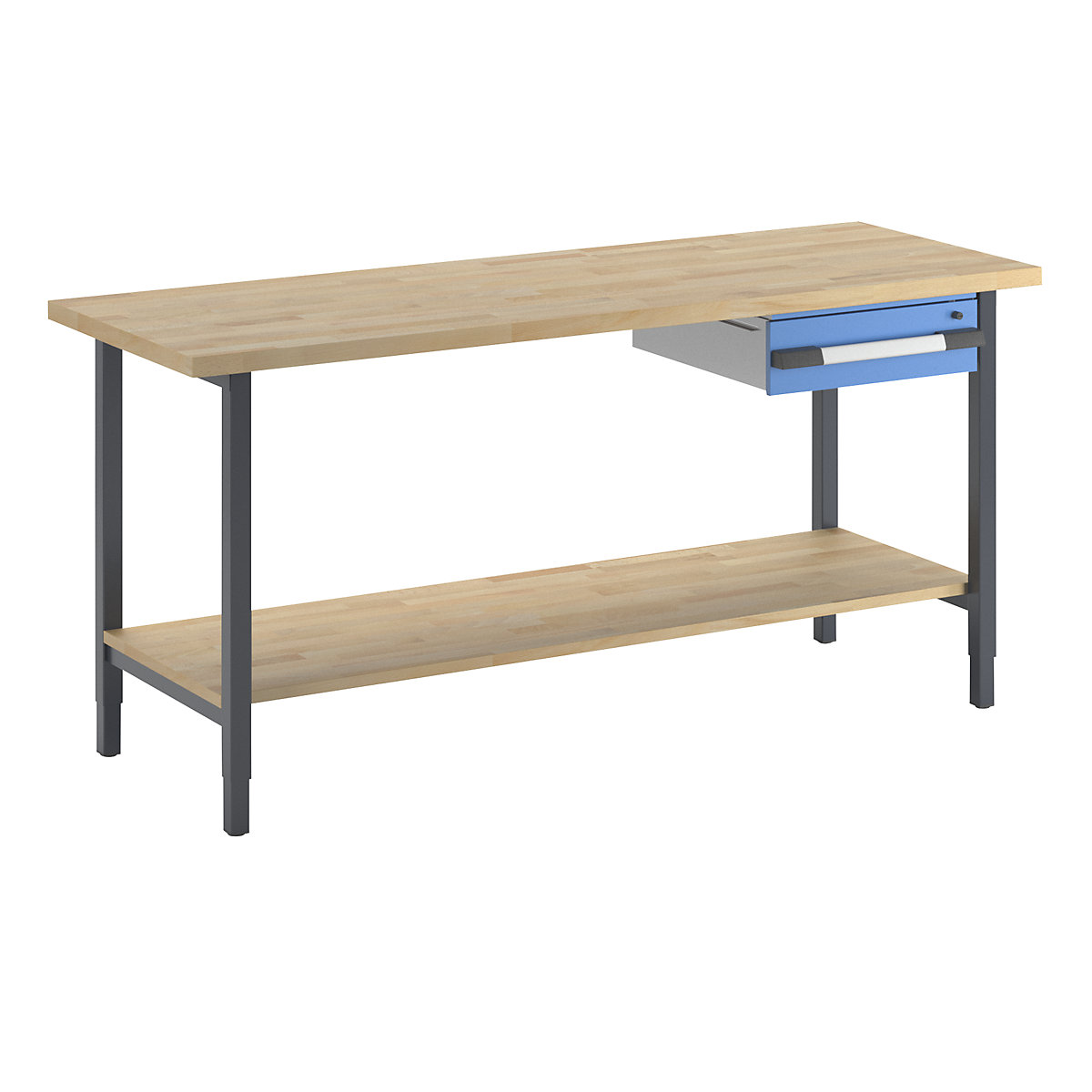 Bancada de trabalho ajustável em altura, estrutura modular – eurokraft pro