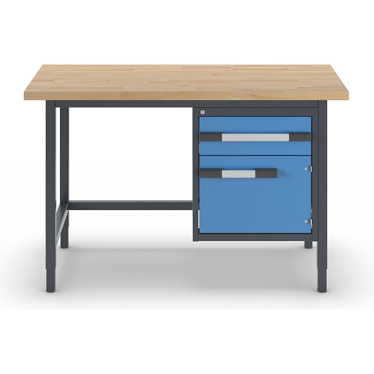 Bancada de trabalho ajustável em altura, estrutura modular – eurokraft pro (Imagem do produto 4)-3