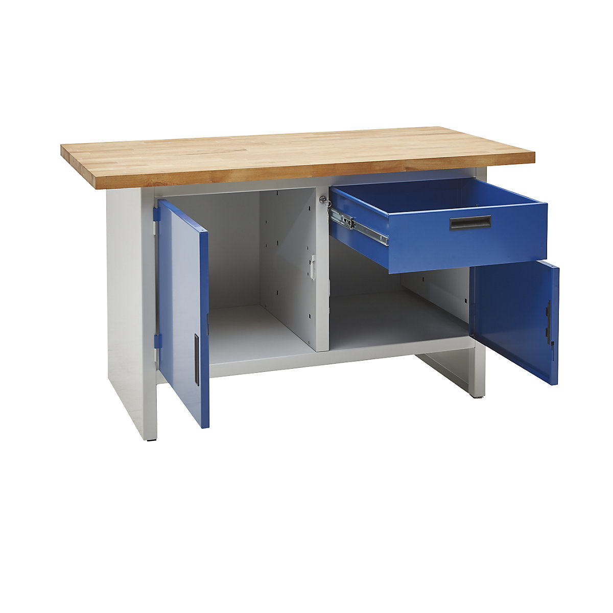 Bancada de trabalho com lados laterais fechados – eurokraft basic (Imagem do produto 9)-8