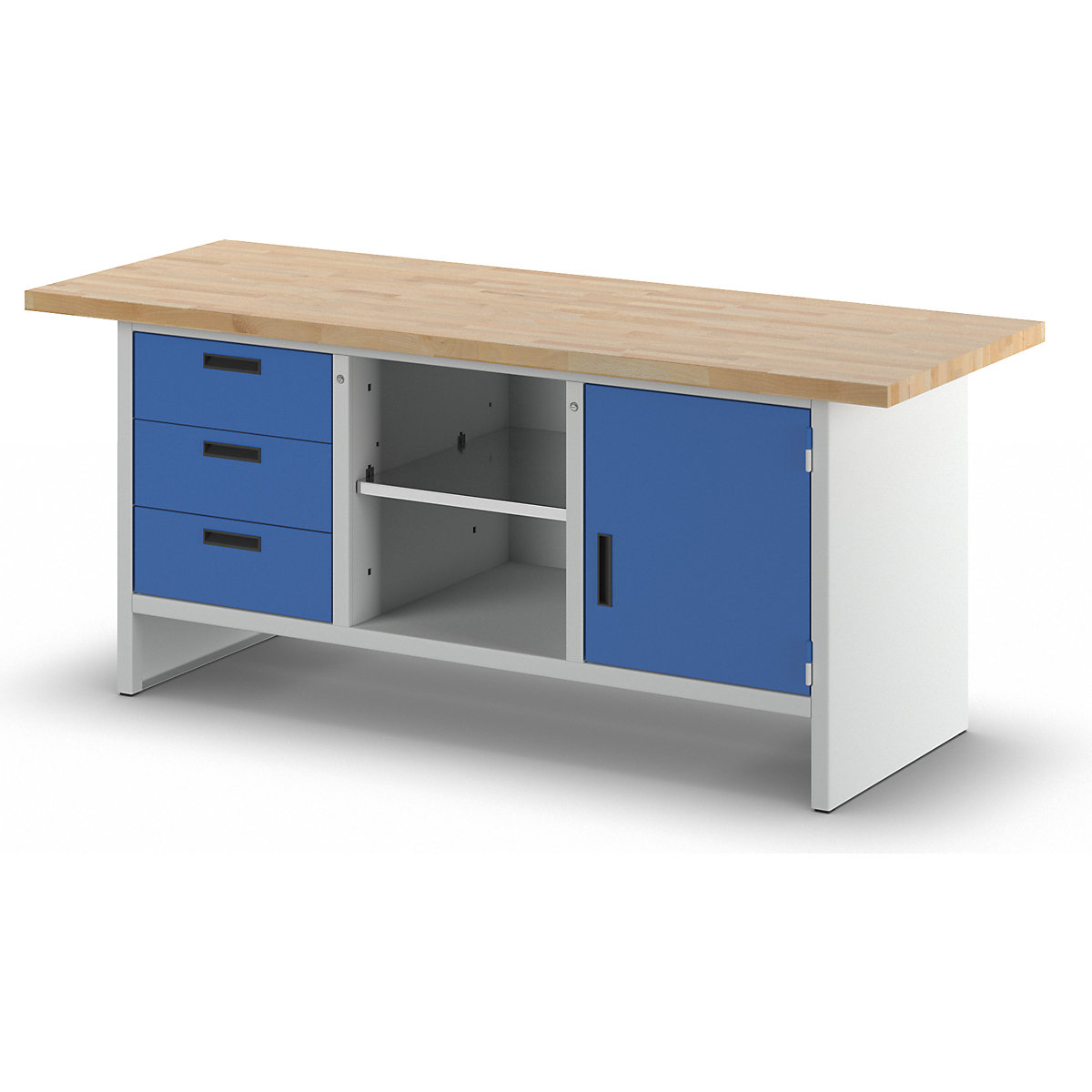 Bancada de trabalho com lados laterais fechados – eurokraft basic (Imagem do produto 6)-5