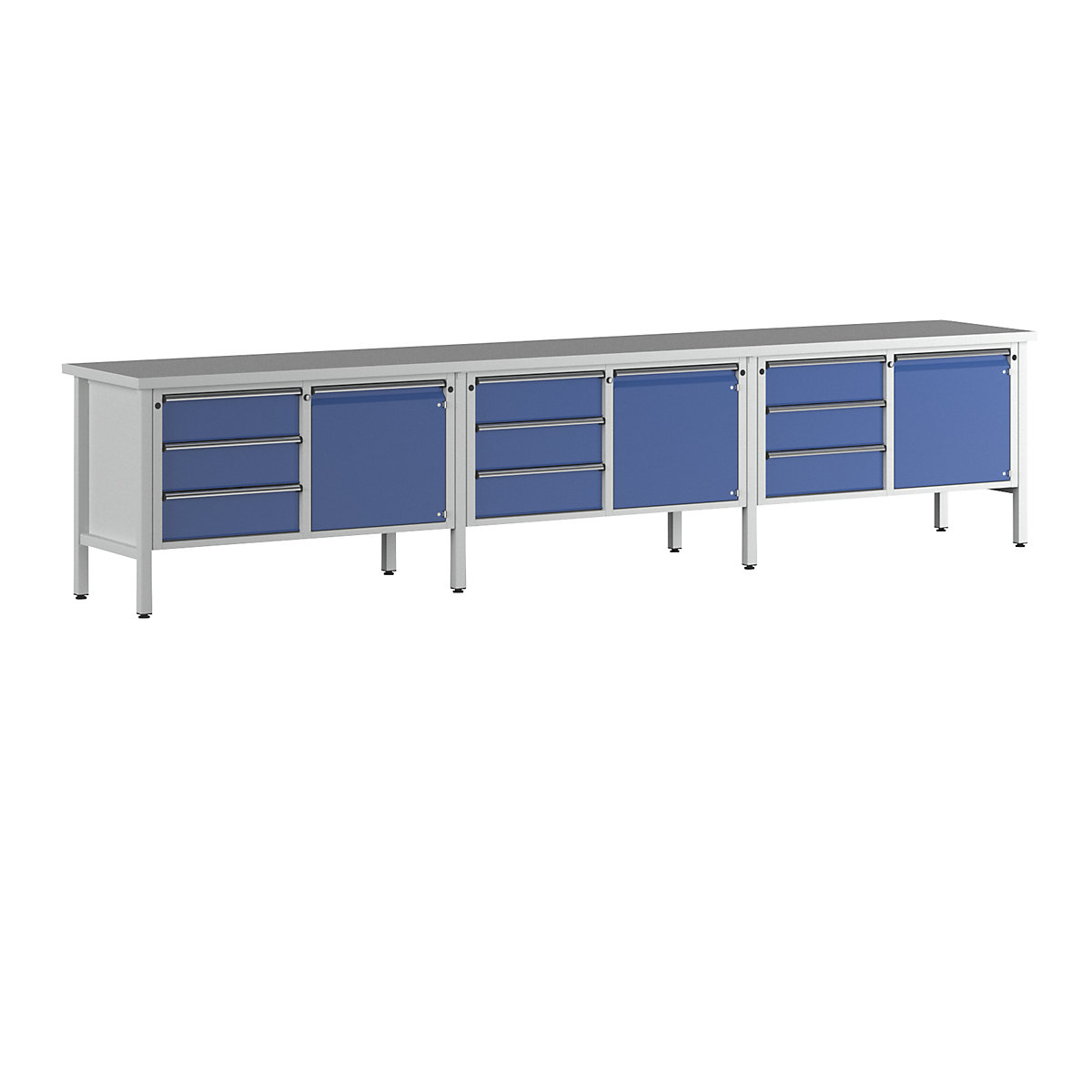 Bancada de trabalho extra larga, estrutura modular – ANKE