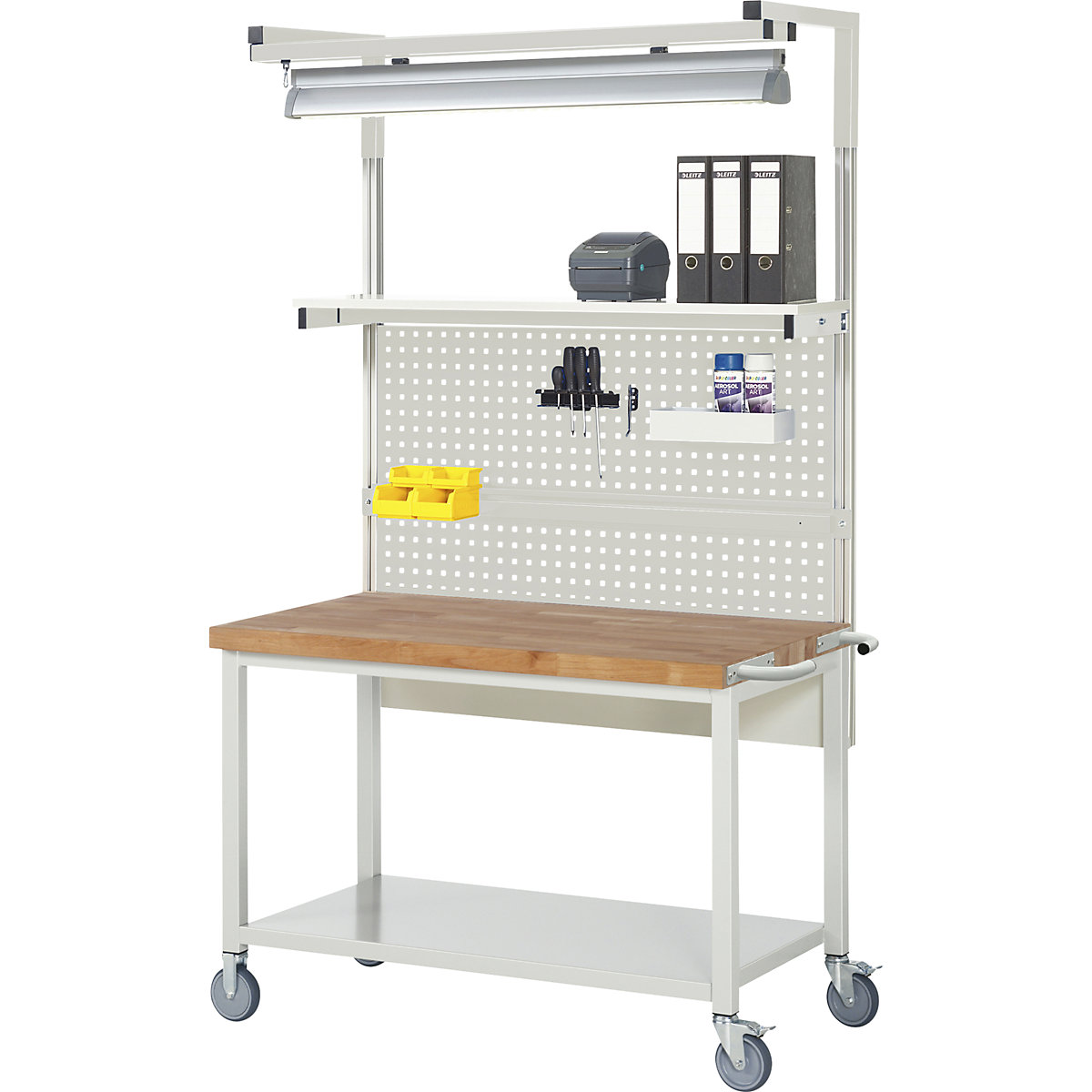 Bancada de trabalho com rodas Série 8000, estrutura modular – eurokraft pro (Imagem do produto 3)-2