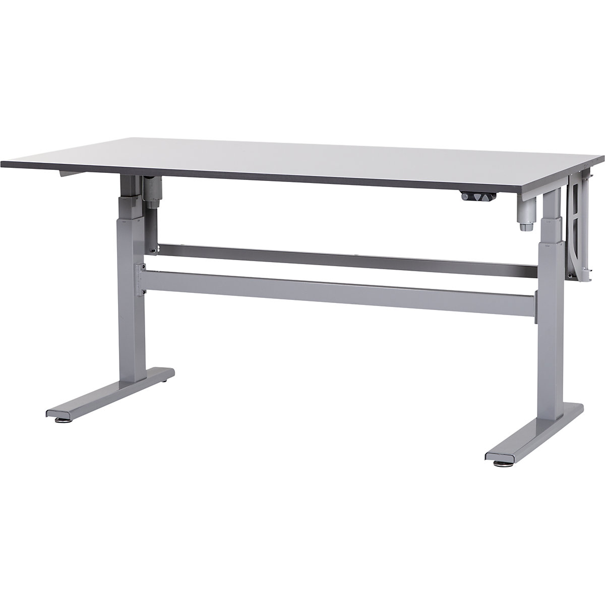 Mesa de trabalho com regulação elétrica da altura, capacidade de carga 170 kg – eurokraft pro (Imagem do produto 2)-1