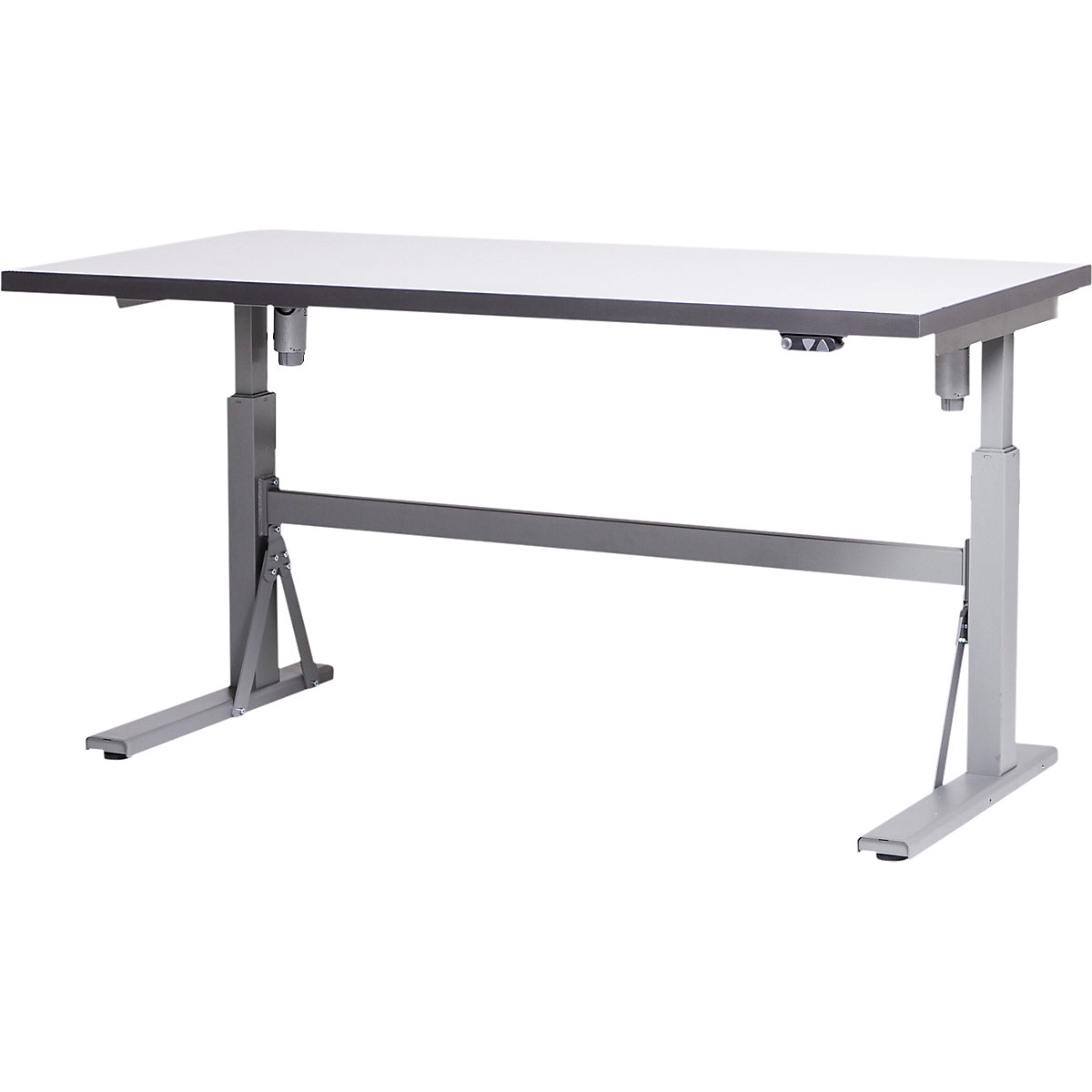 Mesa de trabalho com regulação elétrica da altura, capacidade de carga 300 kg – eurokraft pro (Imagem do produto 5)-4