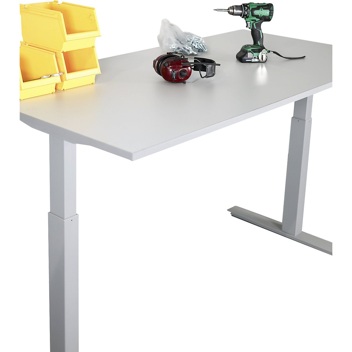 Mesa de trabalho, regulação elétrica da altura – eurokraft basic (Imagem do produto 8)-7