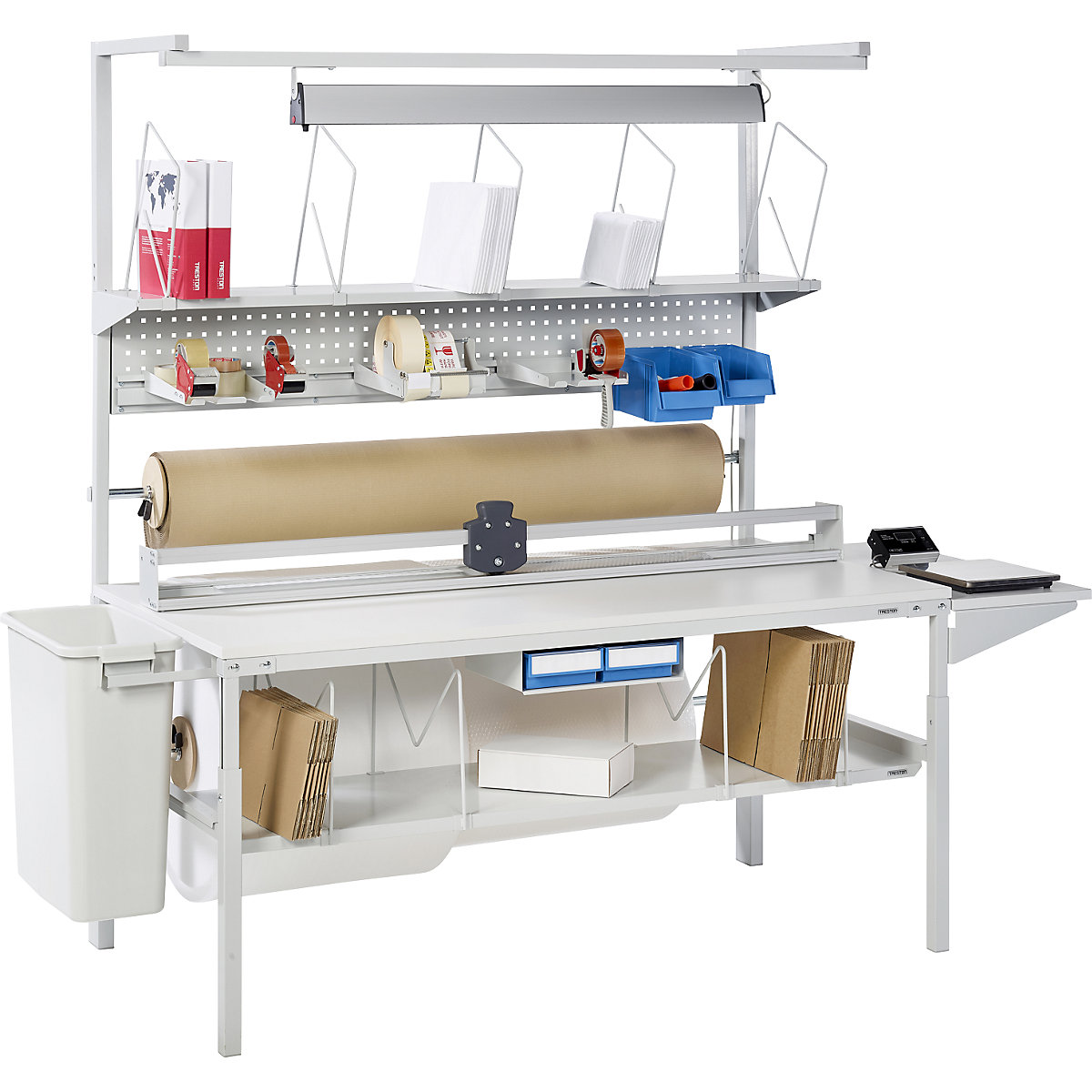Mesa de embalagem completa, regulável manualmente em altura – Treston (Imagem do produto 3)-2