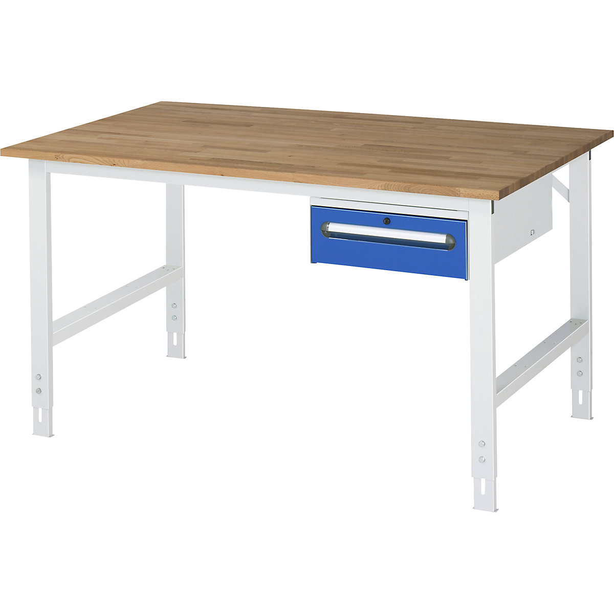 Mesa de trabalho com armário de gavetas